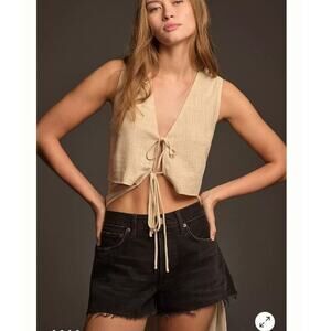 AGOLDE Parker Frayed Hem Black Denim Vintage Shorts A026C-1157 Size 26 Revolve